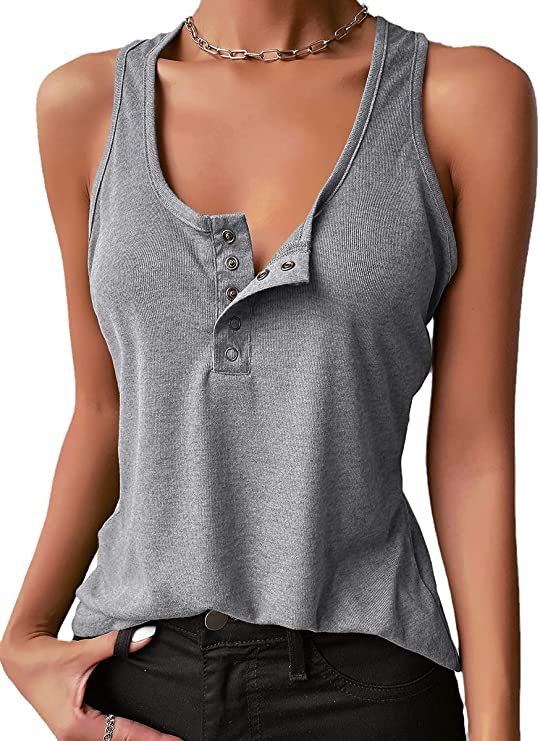 Women's Solid Color Sexy Inner Wear Outer Thread Snap Tops