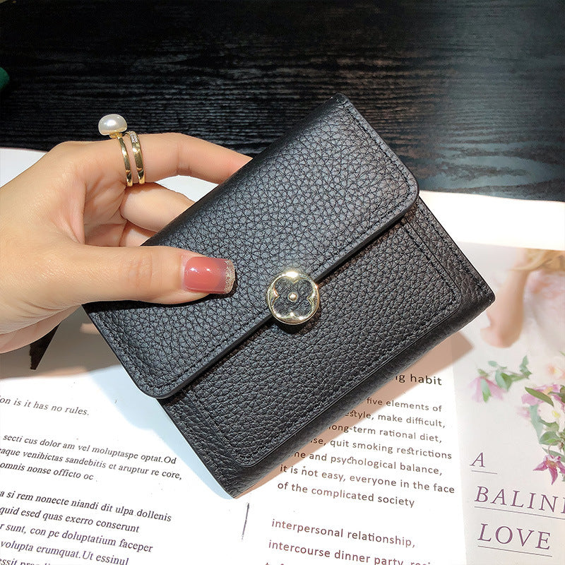 Women's Short Genuine Leather Thin Fashion Certificate Card Holder