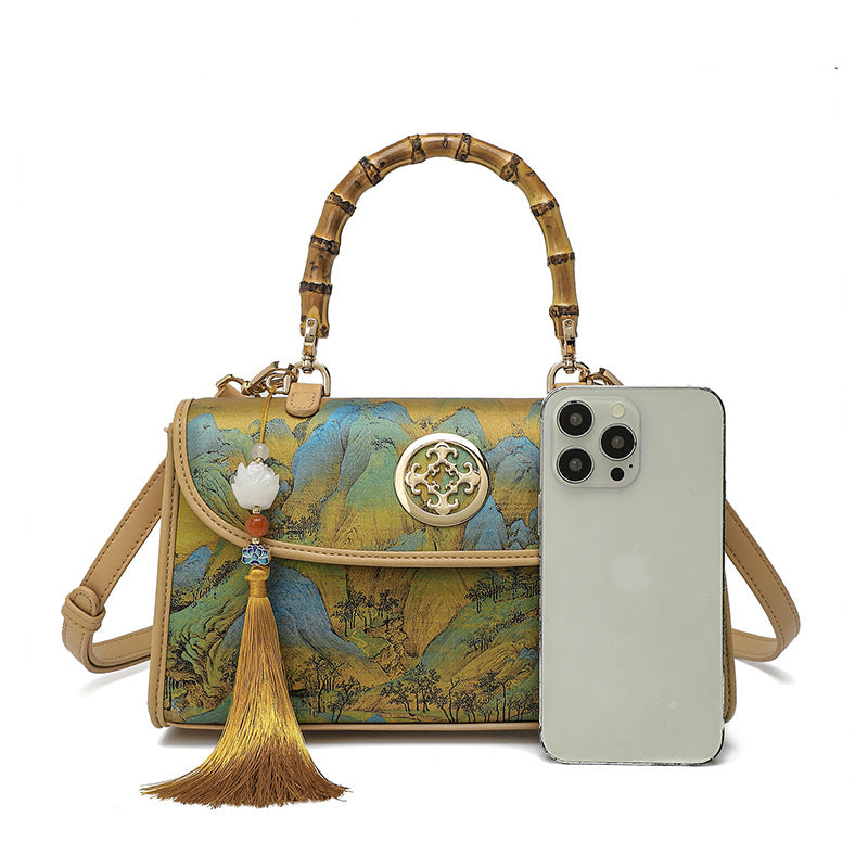 Women's Style Retro Bamboo Cheongsam Mother Mother's Day Handbags