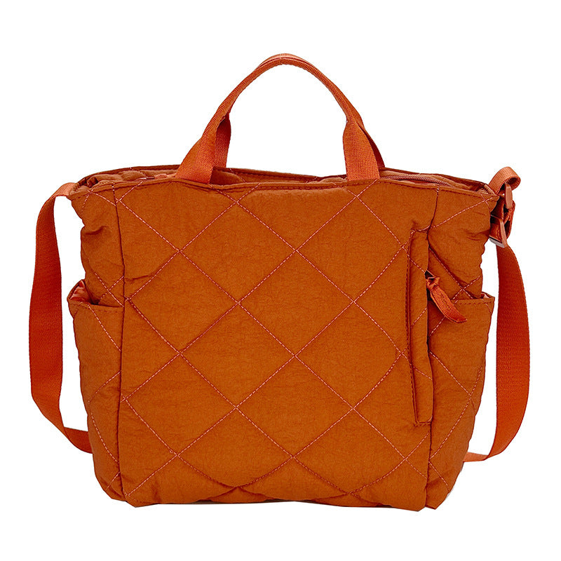 Textured Down Commuter Large Capacity Campus Class Commute Women's Handbag
