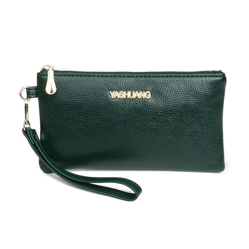 Women's Long Litchi Pattern Soft Feel Mobile Ladies Wallet