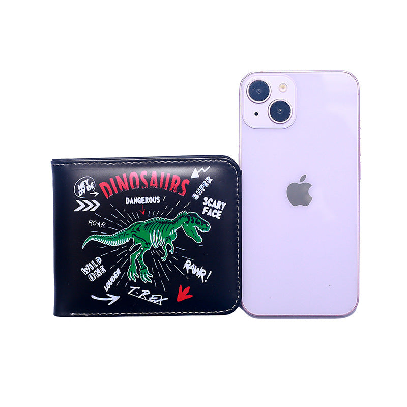 Women's & Men's Animal Short Dinosaur Printed Personalized Men's Wallet