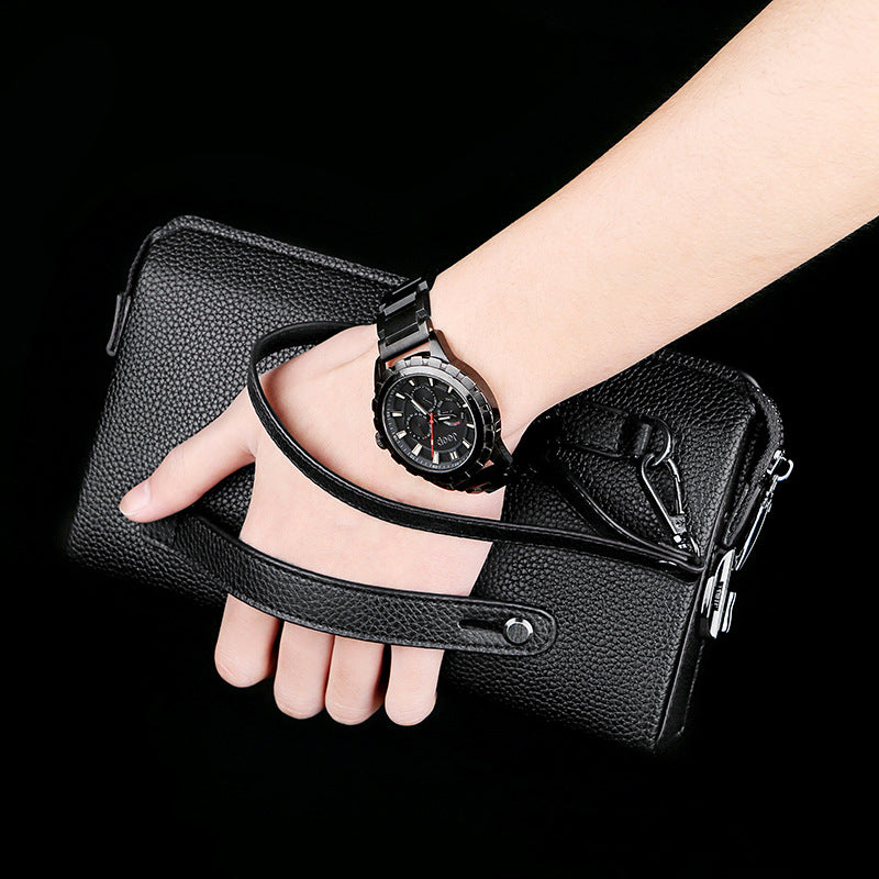 Men's Classic Clutch Password Business Long Men's Handbags