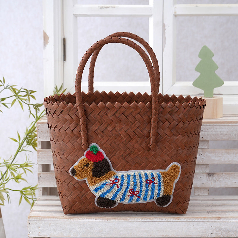 Women's Curtain Cloth Large Capacity Woven Gift Bags
