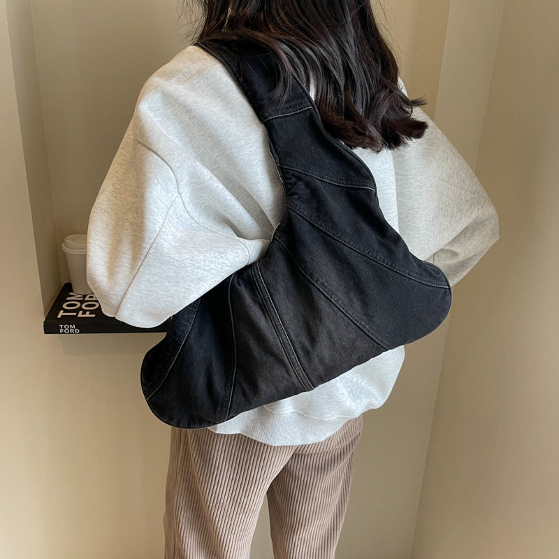 Fashion Denim Female Hot Niche Leisure Armpit Bags