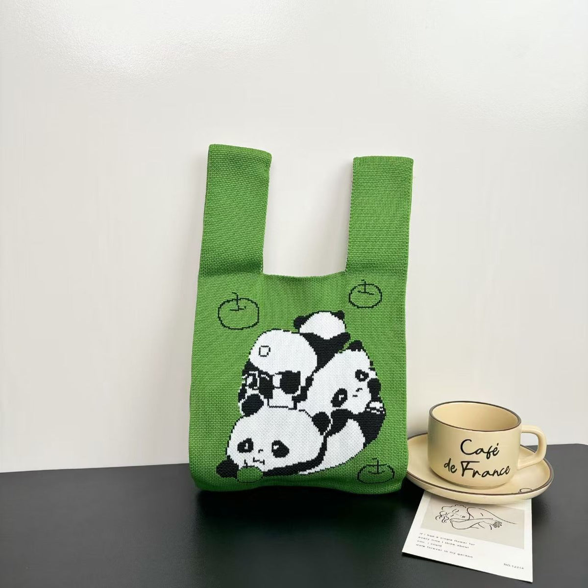 Women's Cute Panda Knitted Gift Niche High-grade Women's Handbag