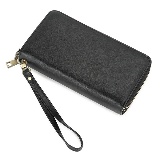 Men's Leather Crazy Horse Long Retro Cowhide Men's Handbags