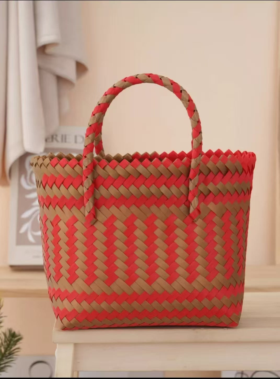 Women's Curtain Cloth Large Capacity Woven Gift Bags
