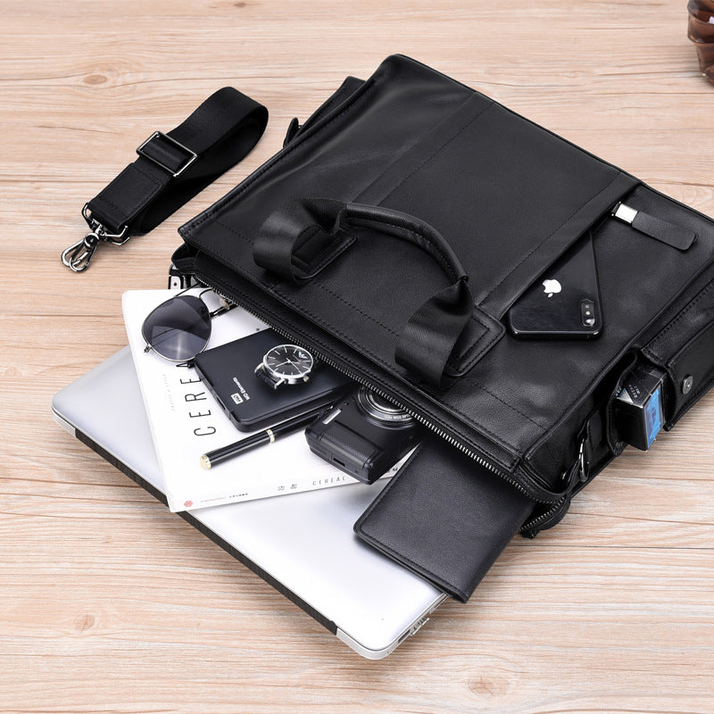 Men's Portable High Sense Horizontal Trip Soft Men's Handbags