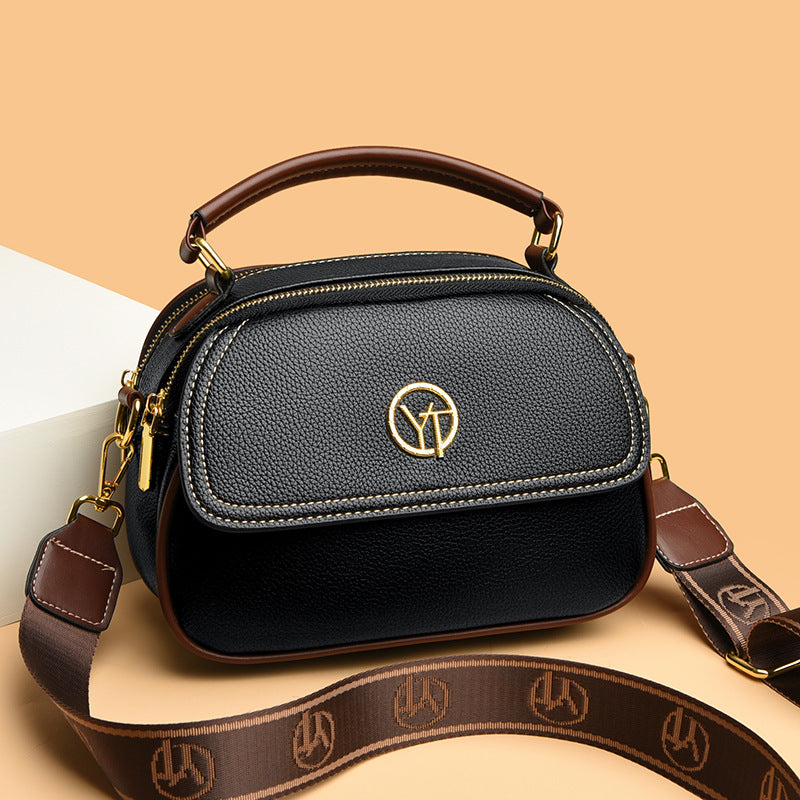 Women's Simple Wide Strap Korean Style Elegant Shoulder Bags