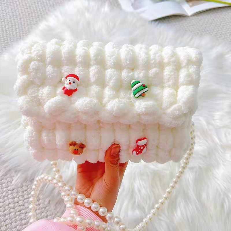 Material Mesh Wool Hand-woven Homemade Gift For Women's Messenger Bag