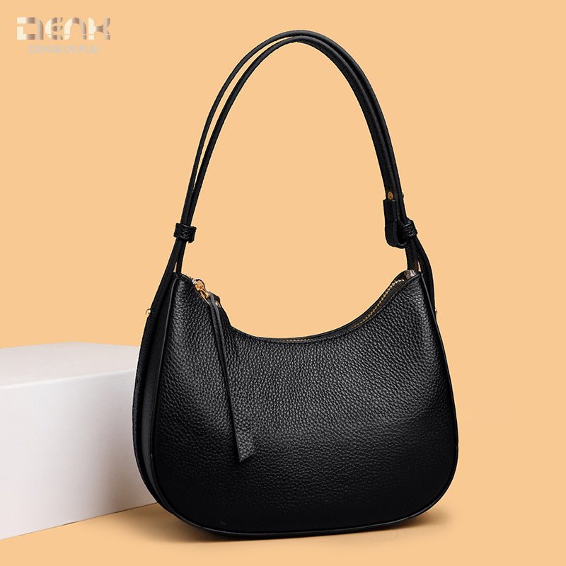 Women's Genuine Leather Fashionable High-grade Underarm Toe Shoulder Bags