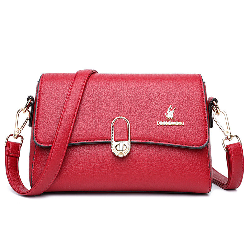 Women's Denis Kangaroo Wedding Celebration Red Soft Handbags