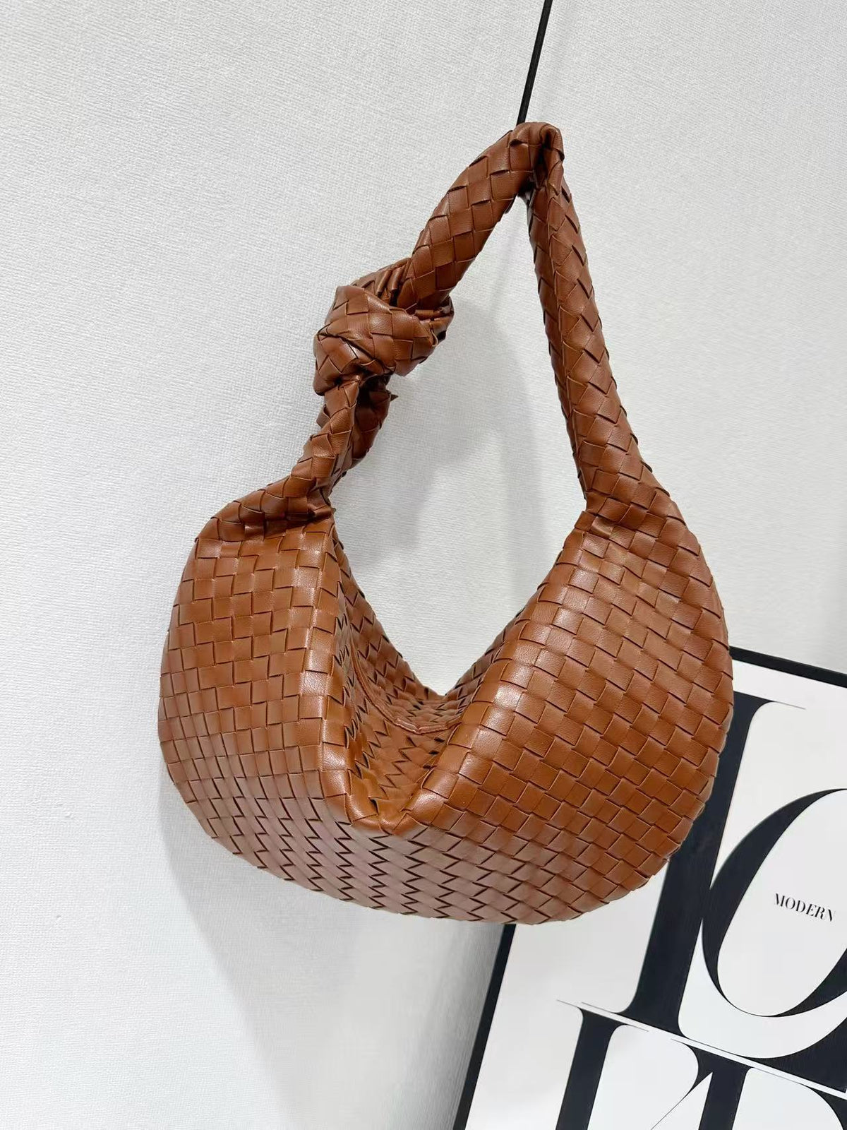 Croissant Simple Versatile Knotted Underarm Solid Color Bags