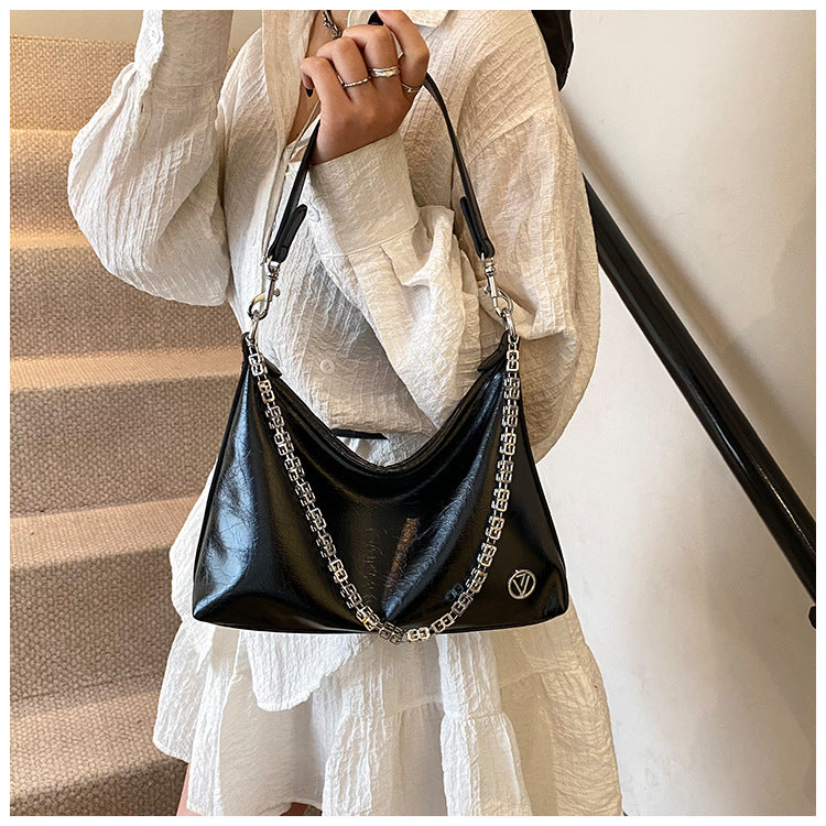 Women's Simple High-grade Underarm Fashion Trend Chain Large Capacity Temperamental Women's Shoulder Bag