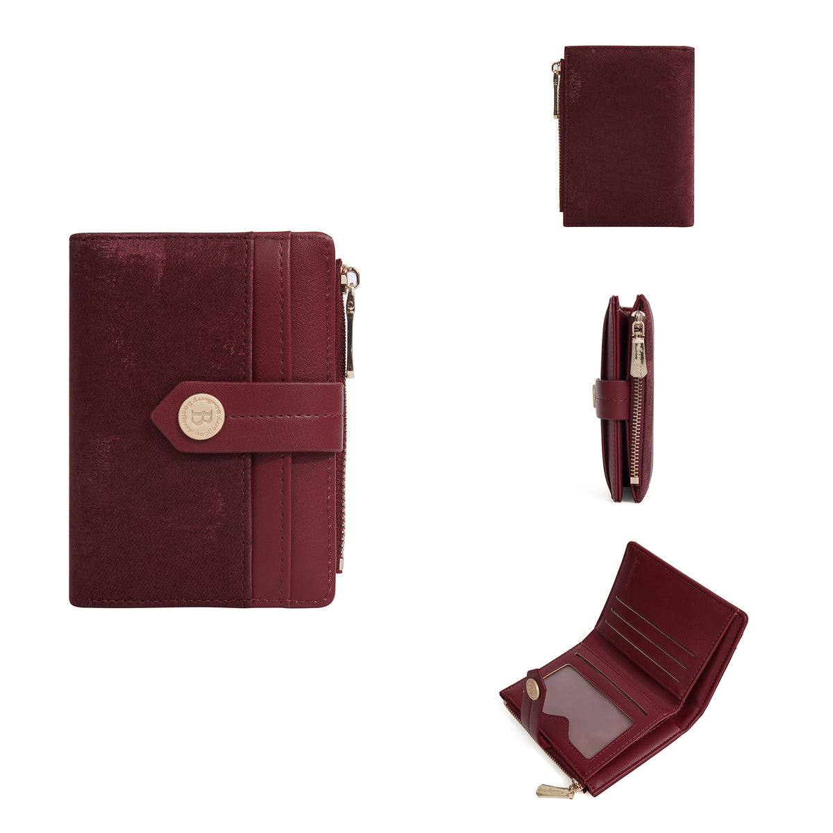 Attractive Integrated High-grade Short Style Zipper Purses
