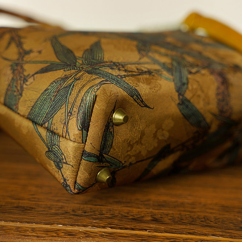 Cheongsam Printed Ancient Style Banquet Portable Handbags