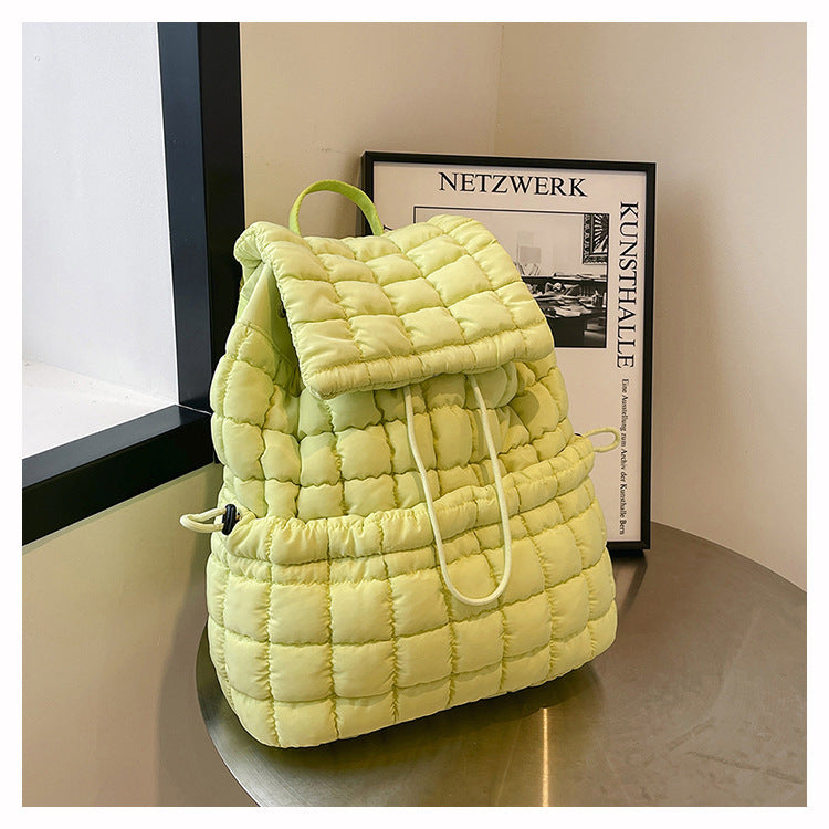 Women's Commuter Large Capacity Lightweight Fluffy Plaid Backpacks