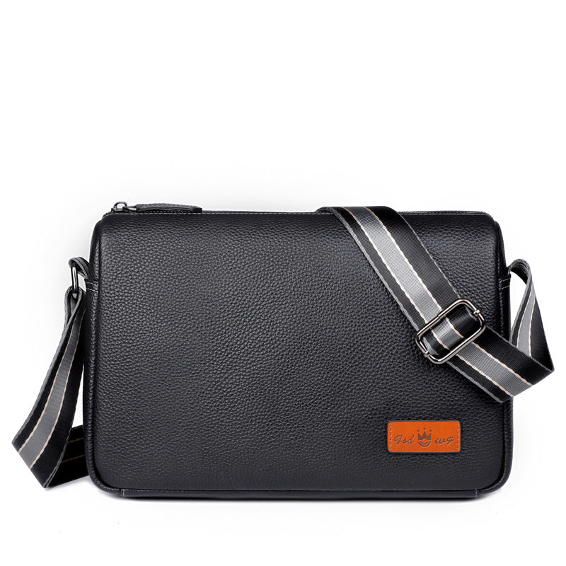 Men's Trendy Leather Large Capacity Top Layer Cattlehide Men's Messenger Bags