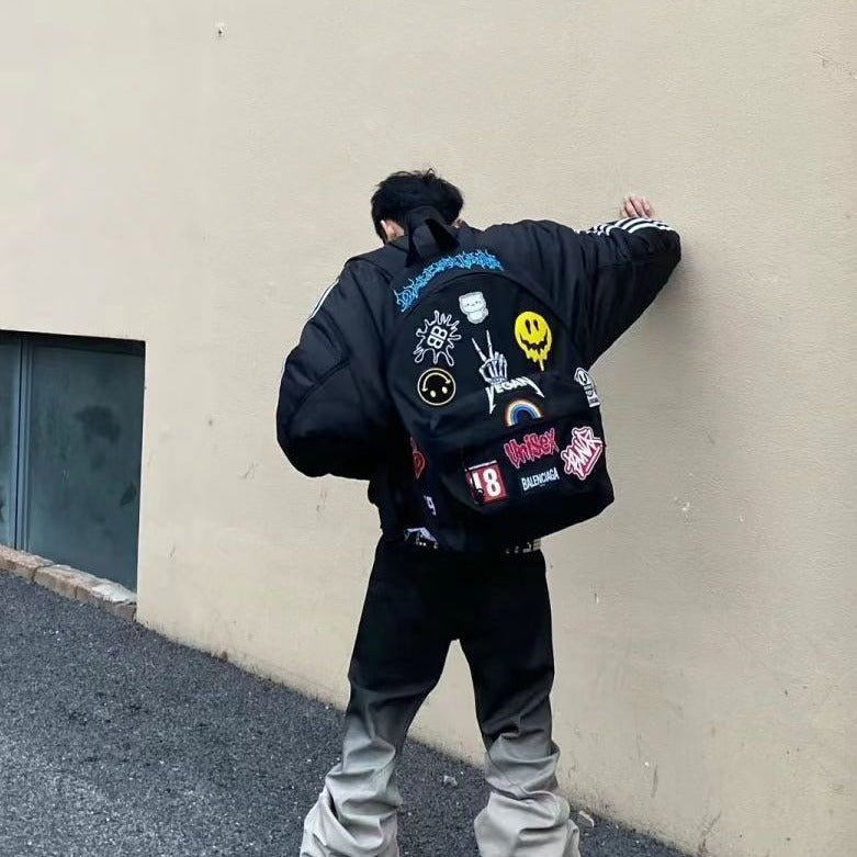 Versatile Elegant Alien Embroidery Iti Stickers Backpacks