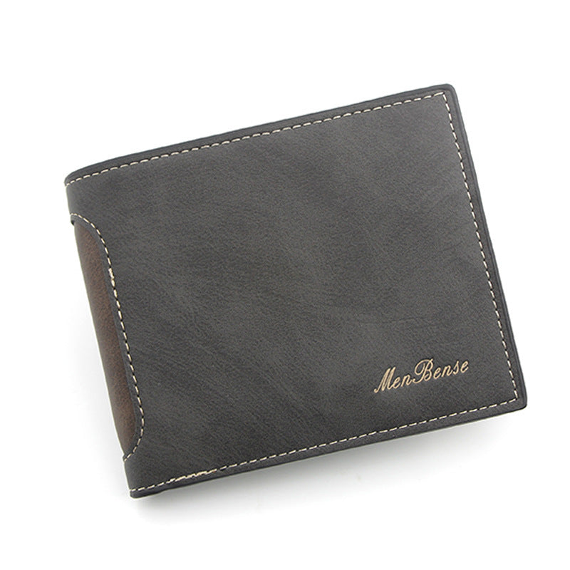 Men's Personalized Short Fashion Patchwork Multiple Slots Men's Wallet