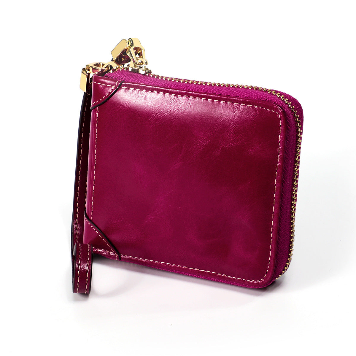 Women's & Men's & Genuine Leather High-grade Short Zip Ladies Wallets