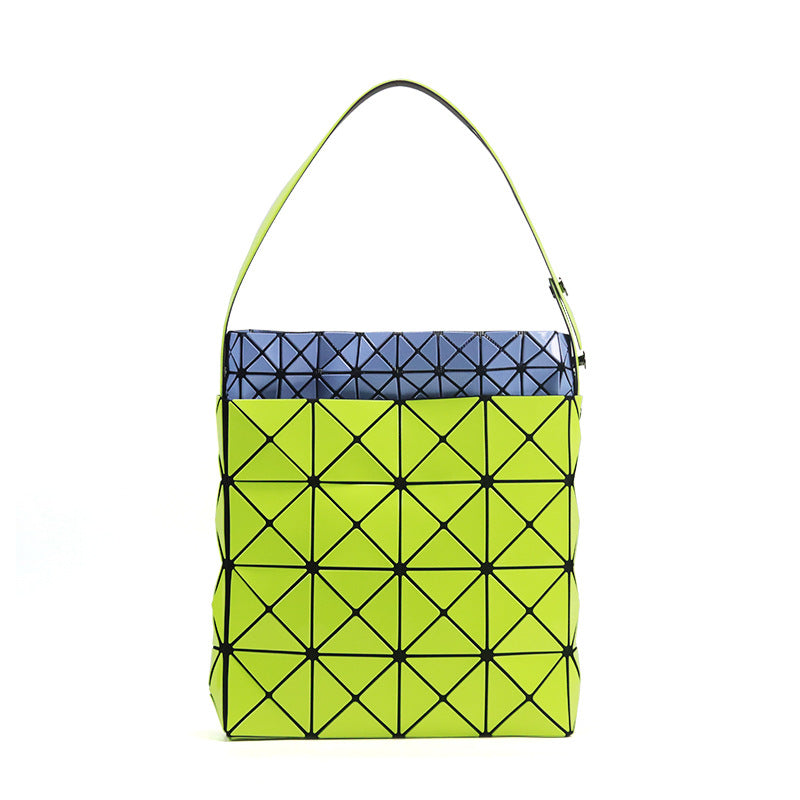 Women's Box Color Matching Bird's Nest Geometric Small Square Bags