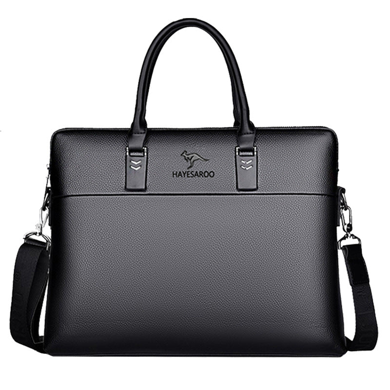Men's Classy Slouchy Glamorous Horizontal Leather Men's Briefcases