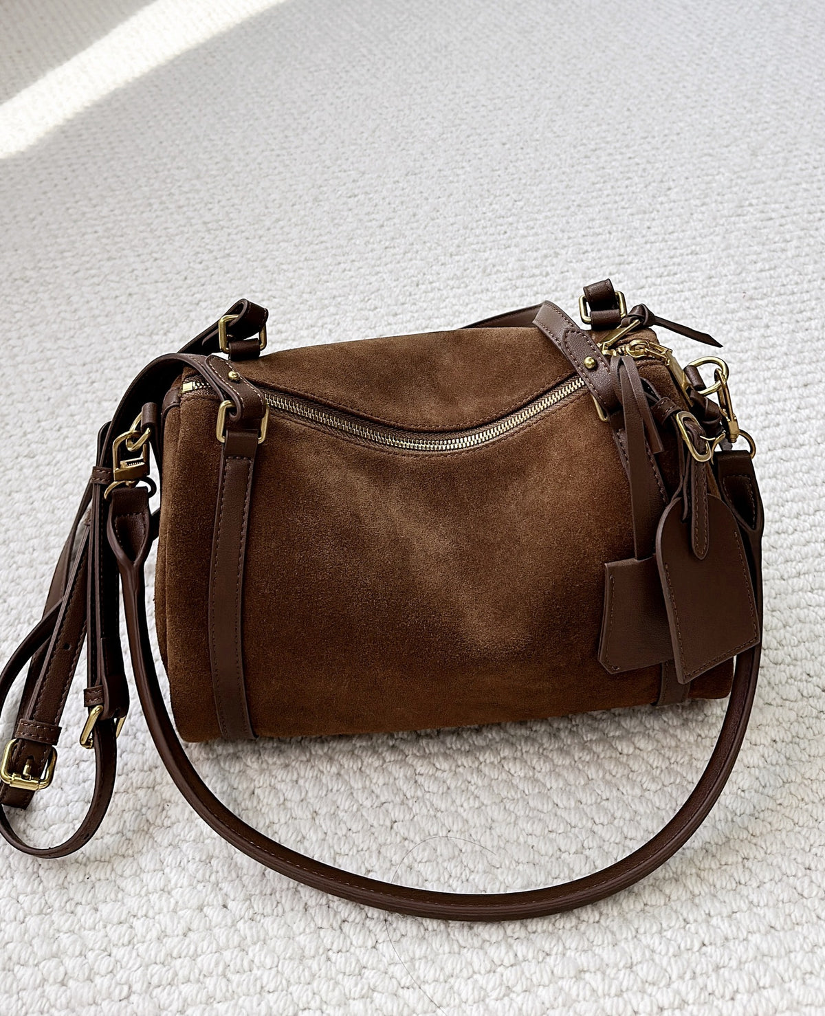 Vintage Matte Cowhide Boston Pillow Large Bags