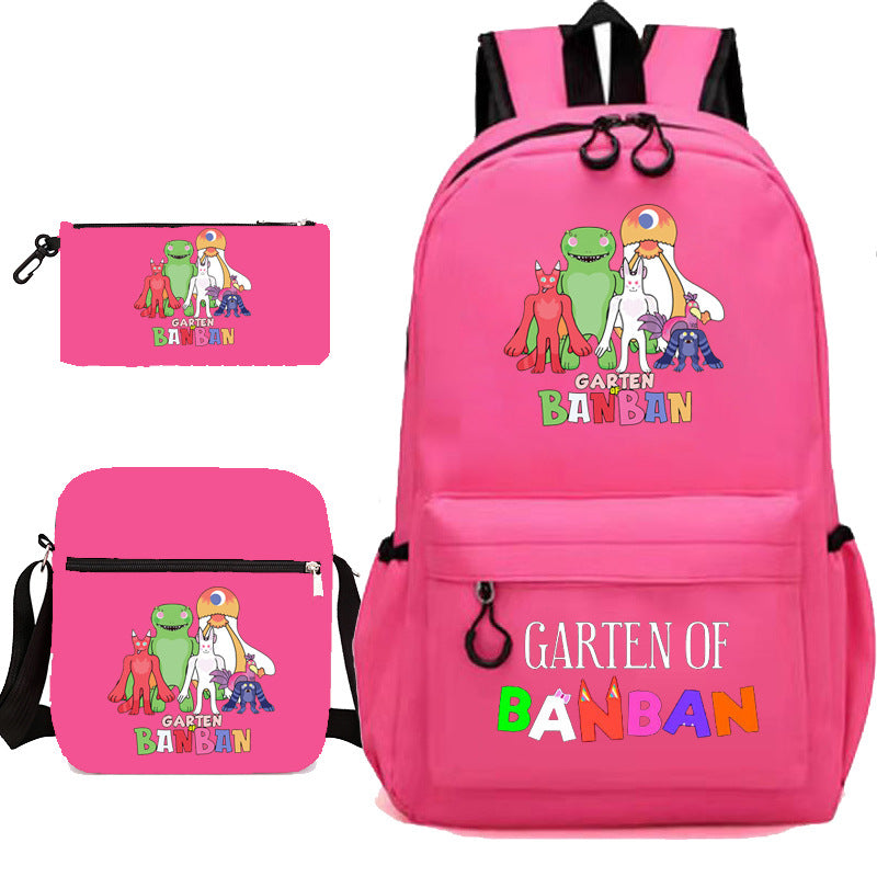 Elegant Unique Garden Game Pencil Three-piece Elementary School Students' Schoolbags