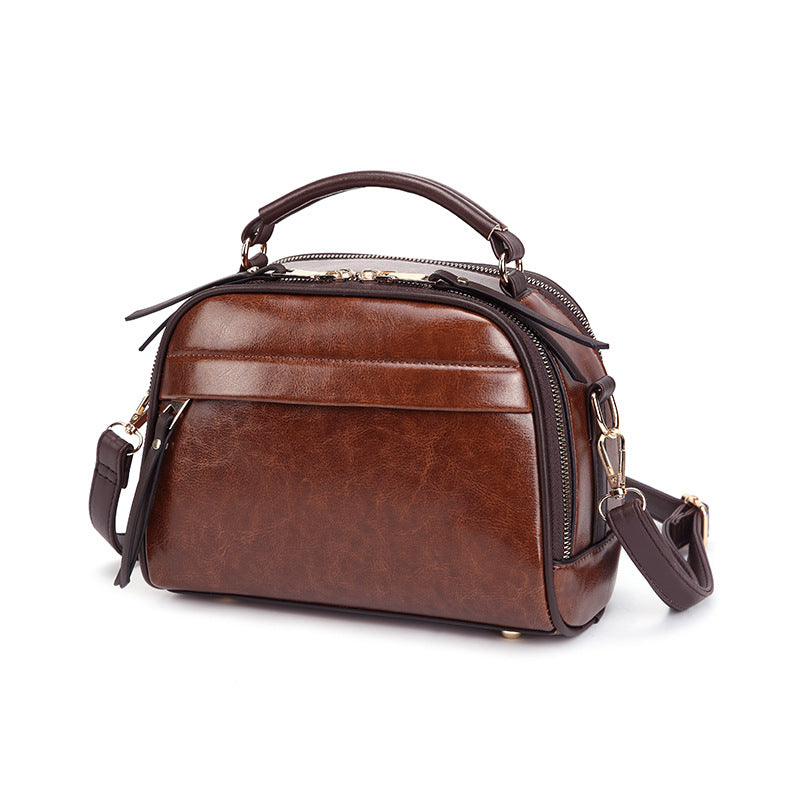 Women's Retro Style Oil Wax Leather More Than Women's Messenger Bag