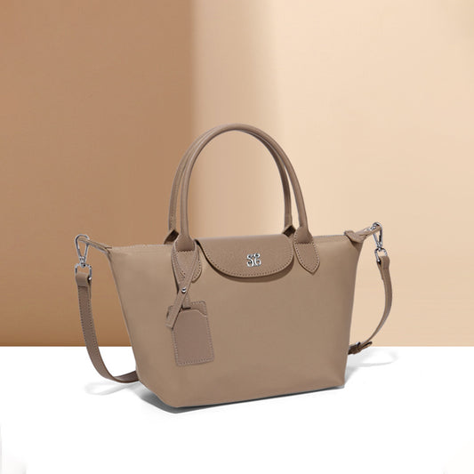 Women's Trendy Nylon Dumplings Fashionable Simple Contrast Handbags