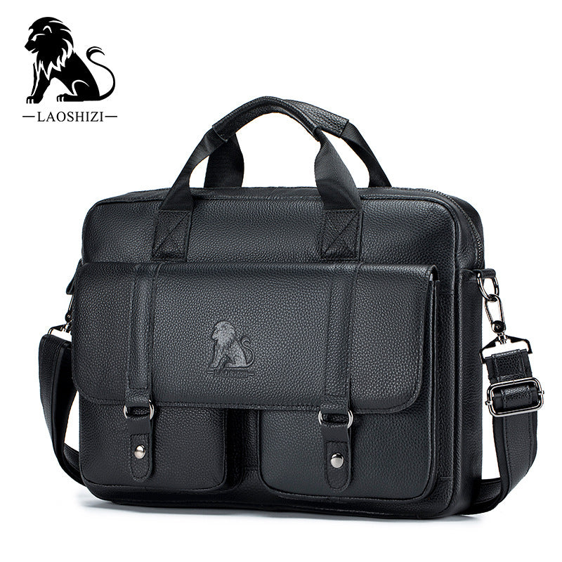 Men's Cowhide First Layer Computer Business Large Men's Briefcases