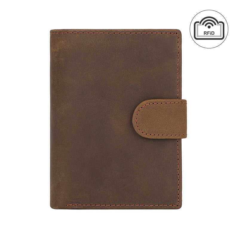 Innovative Unique Retro Cowhide Leather Swiping Men's Wallets