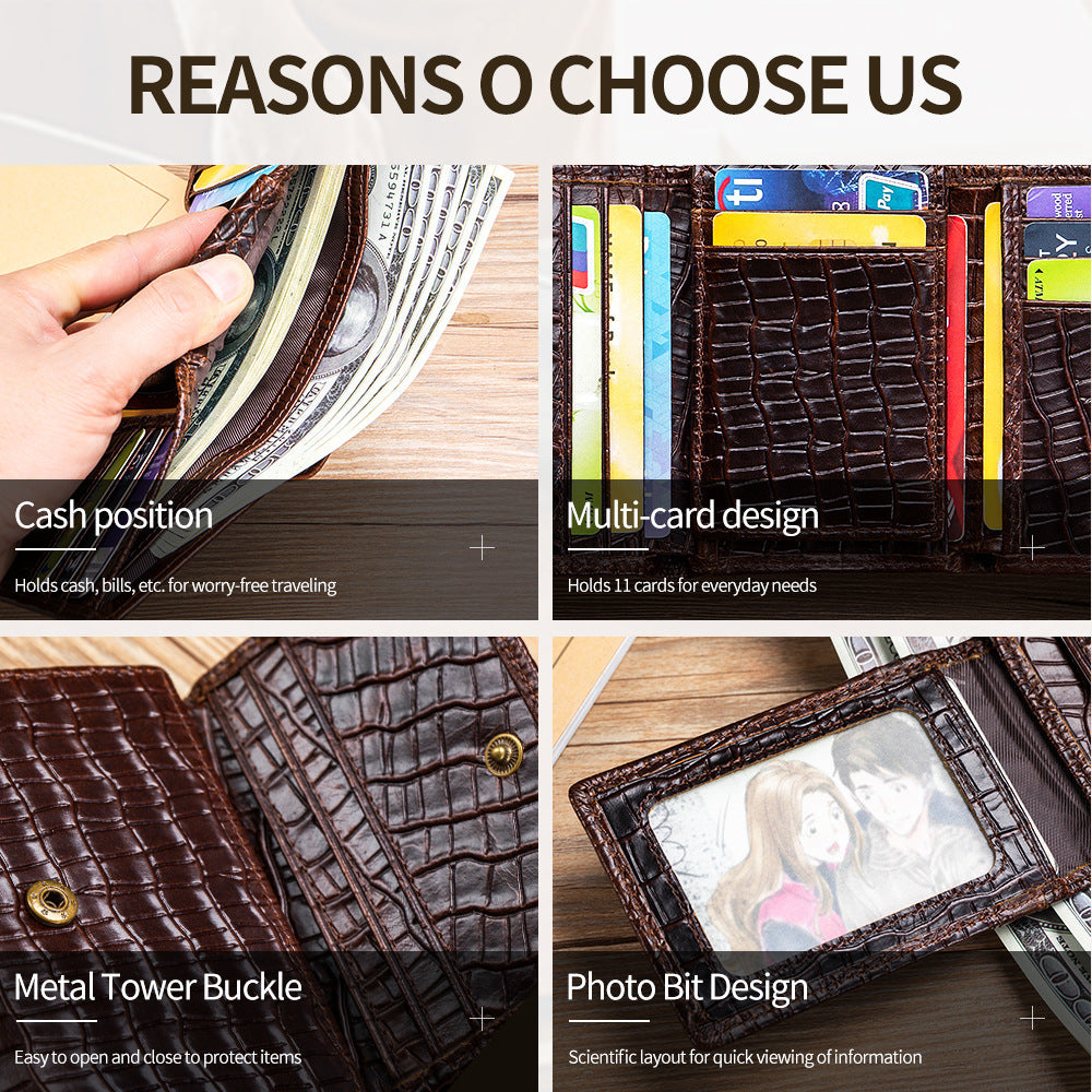 Men's Pattern Multiple Slots Vintage Style With Men's Wallet