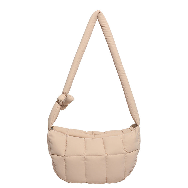 Women's Trendy Versatile Lattice Embroidery Cotton Jacket Loose Women's Shoulder Bag