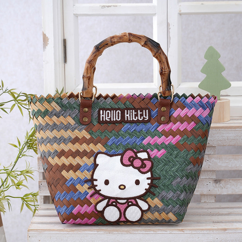Women's Curtain Cloth Large Capacity Woven Gift Bags