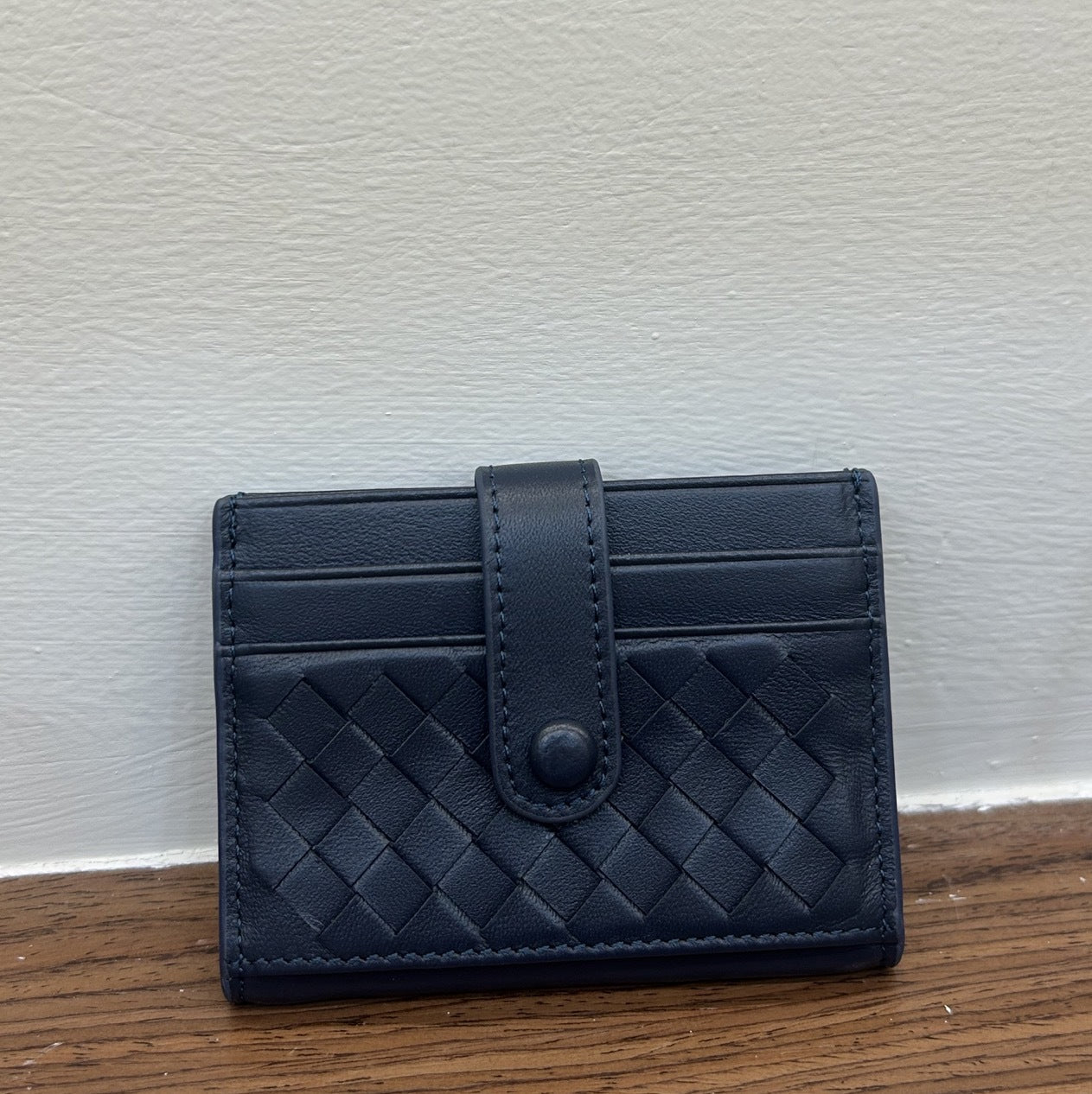 Women's & Men's & Sheepskin Leather Hand-woven Bank Woven Card Holder