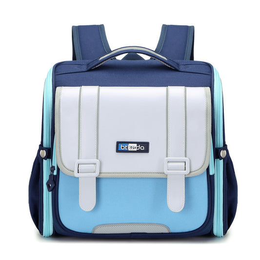 Children's Version British Style Large Capacity Pressure Relief Support Elementary School Students' Schoolbags