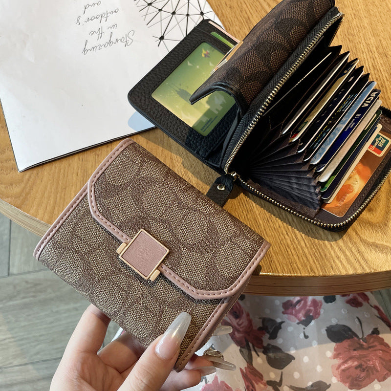 Women's Versatile Short Folding Design High Sense Ladies Wallet