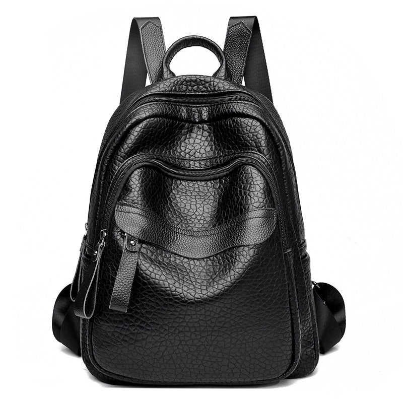 Women's Korean Fashion Trendy Soft Leather Backpacks