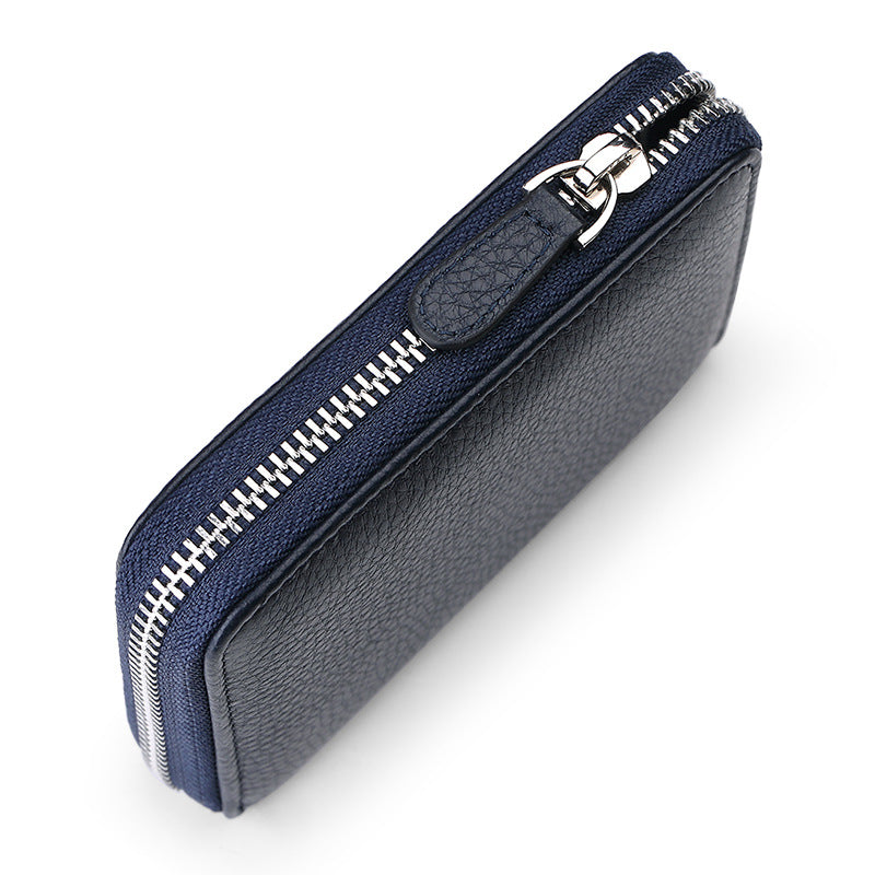 Men's Emperor Paul Zipper Genuine Leather Short Men's Wallet