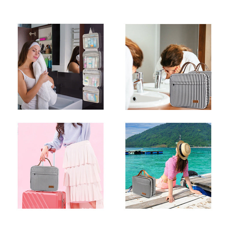 Capacity Striped Buggy Hook Business Trip Bags