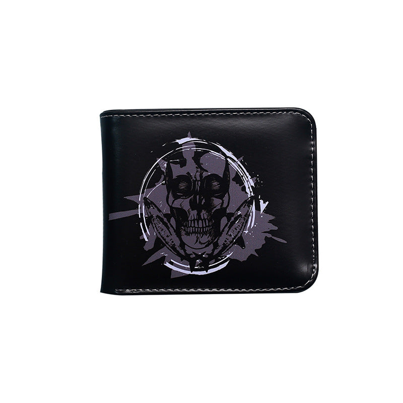 Vintage Demon Skull Short Portable Fashion Men's Wallet