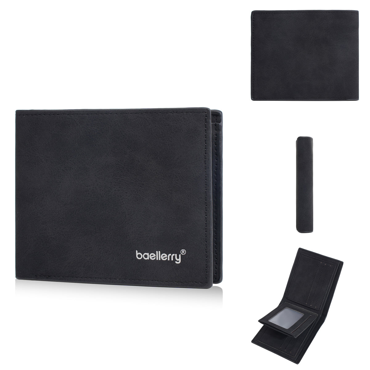 Men's Short Green Thin Multiple Slots Large Capacity Men's Wallet