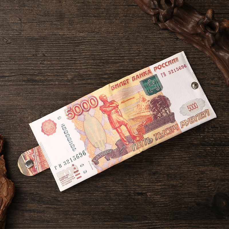 Men's Canvas Money Printing Creative Gift Card Holder