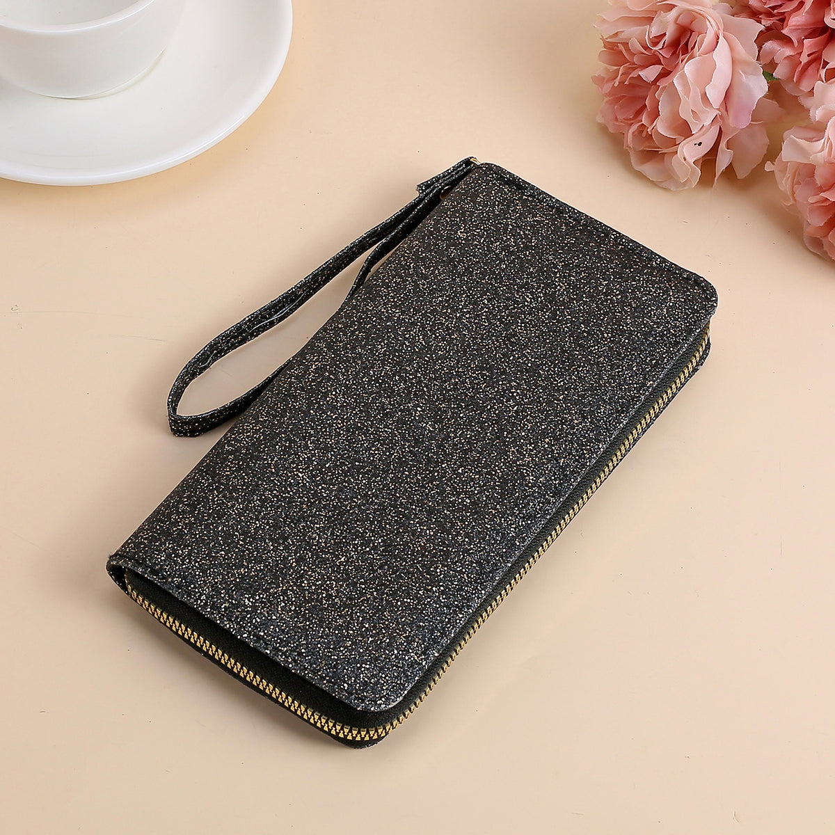 Long Zip Sequins Pearlescent Trendy Multifunctional Ladies Wallet