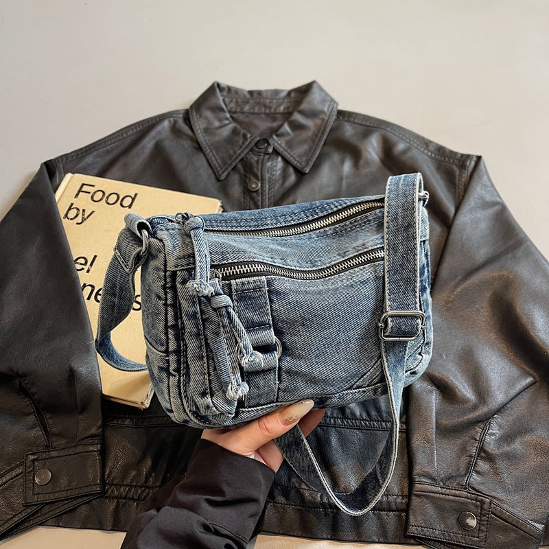 Women's Fashion Denim Urban Simple College Style Women's Messenger Bag