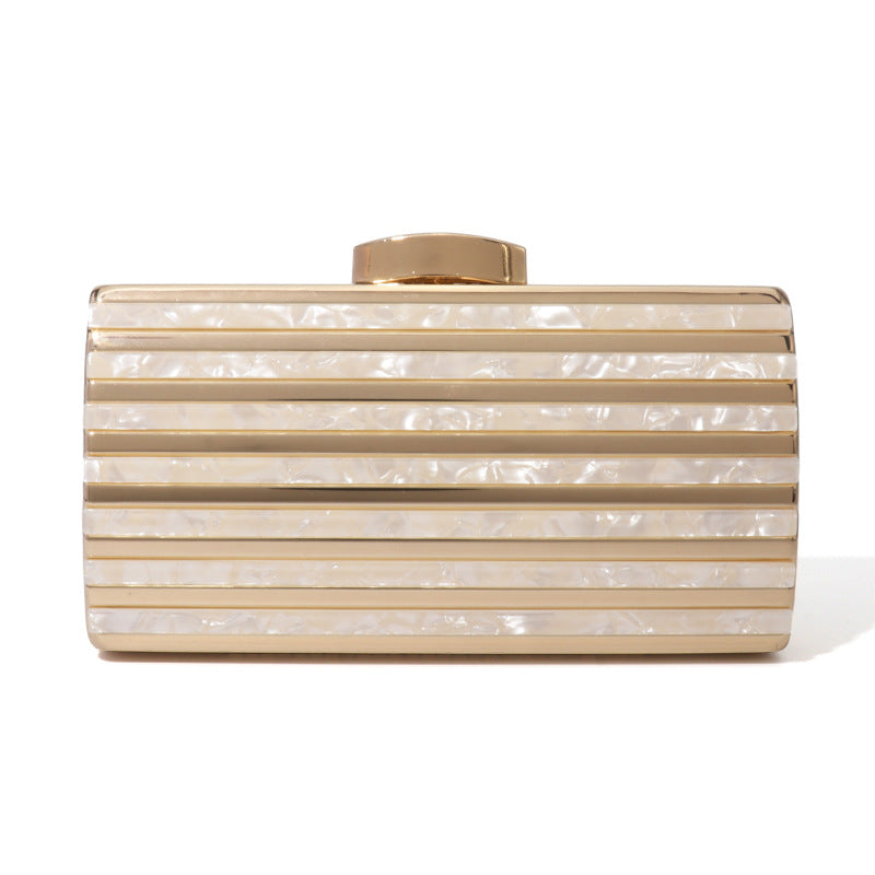Women's Stylish Dinner Oval Acrylic Chain Evening Bags