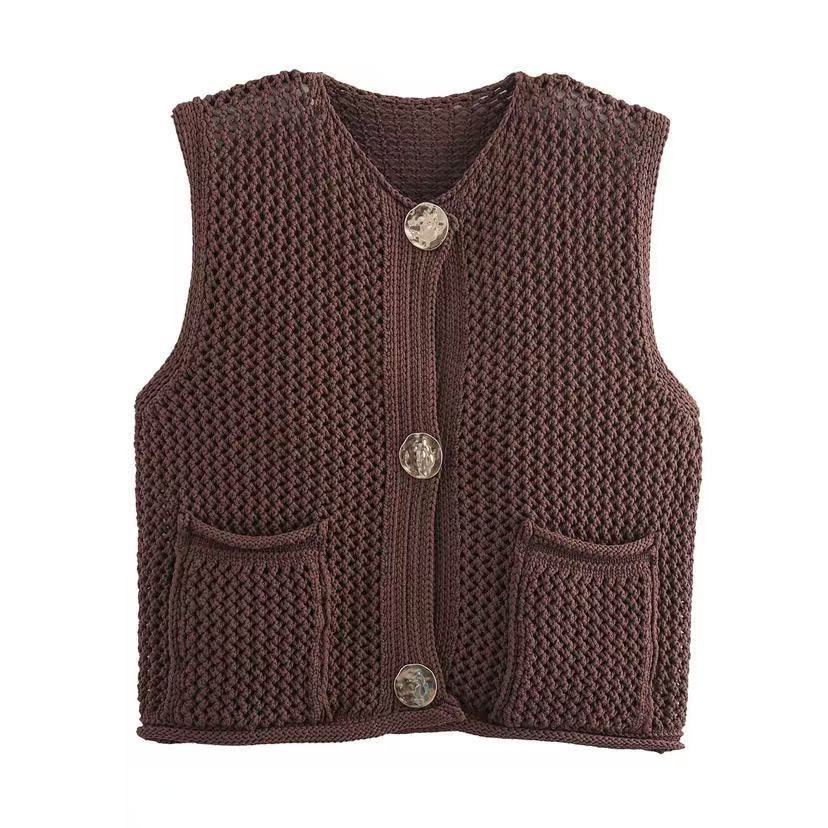Women's Autumn Fashion Elegance Sleeveless Round Neck Vests